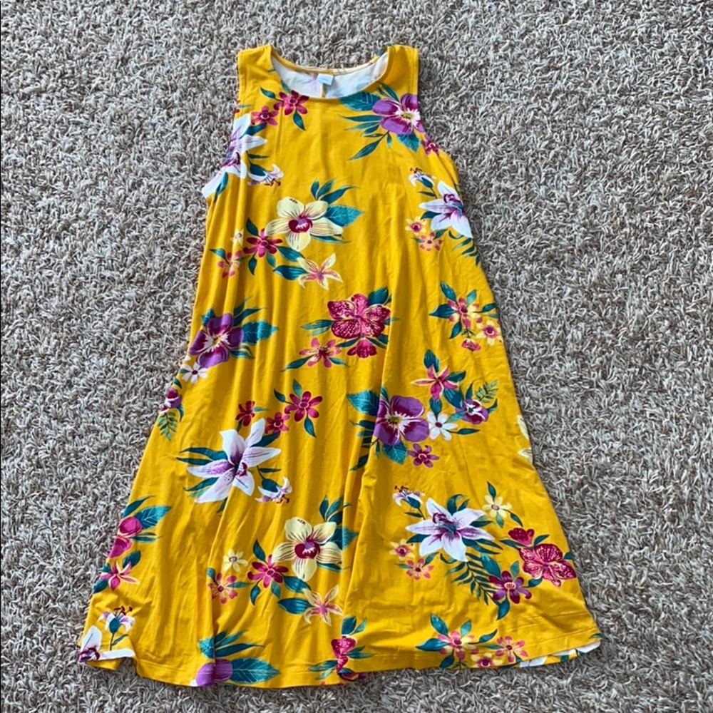 Yellow with flowers Old Navy dress